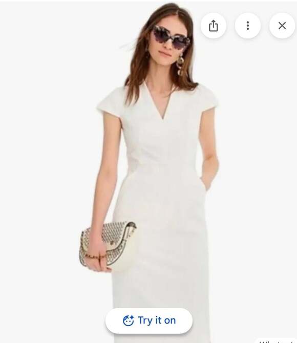 J.Crew Dresses & Skirts - NWT - White cap sleeve midi dress J.Crew S (4-6)